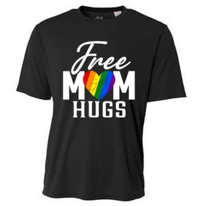 Free Mom Hugs Pride Rainbow Heart Graphic Cooling Performance Crew T-Shirt