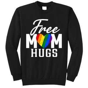 Free Mom Hugs Pride Rainbow Heart Graphic Sweatshirt