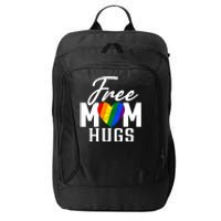 Free Mom Hugs Pride Rainbow Heart Graphic City Backpack