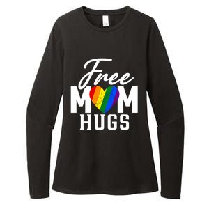 Free Mom Hugs Pride Rainbow Heart Graphic Womens CVC Long Sleeve Shirt