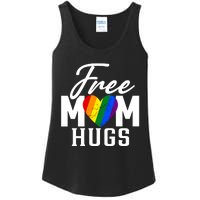 Free Mom Hugs Pride Rainbow Heart Graphic Ladies Essential Tank