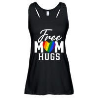 Free Mom Hugs Pride Rainbow Heart Graphic Ladies Essential Flowy Tank