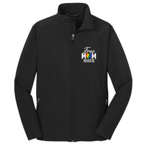 Free Mom Hugs Pride Rainbow Heart Graphic Core Soft Shell Jacket