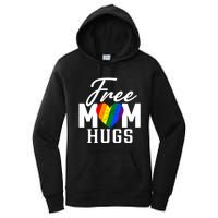 Free Mom Hugs Pride Rainbow Heart Graphic Women's Pullover Hoodie