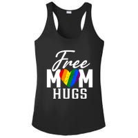 Free Mom Hugs Pride Rainbow Heart Graphic Ladies PosiCharge Competitor Racerback Tank