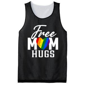 Free Mom Hugs Pride Rainbow Heart Graphic Mesh Reversible Basketball Jersey Tank