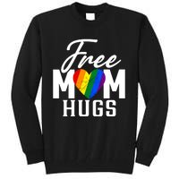 Free Mom Hugs Pride Rainbow Heart Graphic Tall Sweatshirt