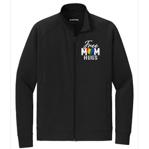 Free Mom Hugs Pride Rainbow Heart Graphic Stretch Full-Zip Cadet Jacket