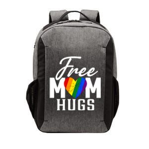 Free Mom Hugs Pride Rainbow Heart Graphic Vector Backpack