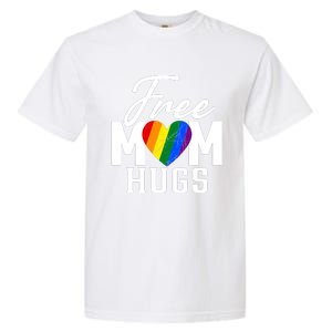 Free Mom Hugs Pride Rainbow Heart Graphic Garment-Dyed Heavyweight T-Shirt