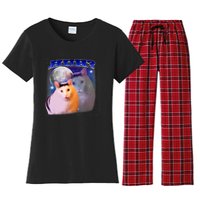 Funny Meme Huh Cat Funny Meme Huh Cat Friend Women's Flannel Pajama Set