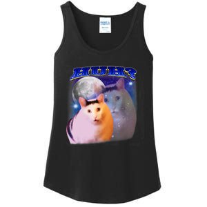 Funny Meme Huh Cat Funny Meme Huh Cat Friend Ladies Essential Tank