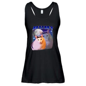 Funny Meme Huh Cat Funny Meme Huh Cat Friend Ladies Essential Flowy Tank