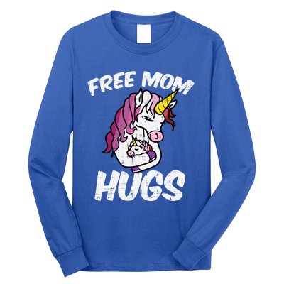 Free Mom Hugs Unicorn Lesbian Lgbtq Pride Flag Mama Gift Long Sleeve Shirt