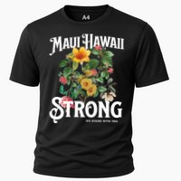 Floral Maui Hawaii Strong We Stand With Maui Cooling Performance Crew T-Shirt
