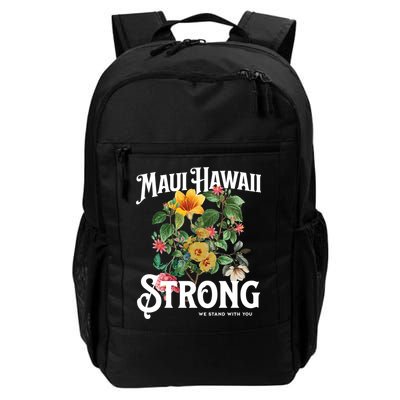 Floral Maui Hawaii Strong We Stand With Maui Backpack