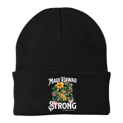 Floral Maui Hawaii Strong We Stand With Maui Beanie