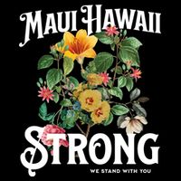 Floral Maui Hawaii Strong We Stand With Maui 16 in Basic Backpack
