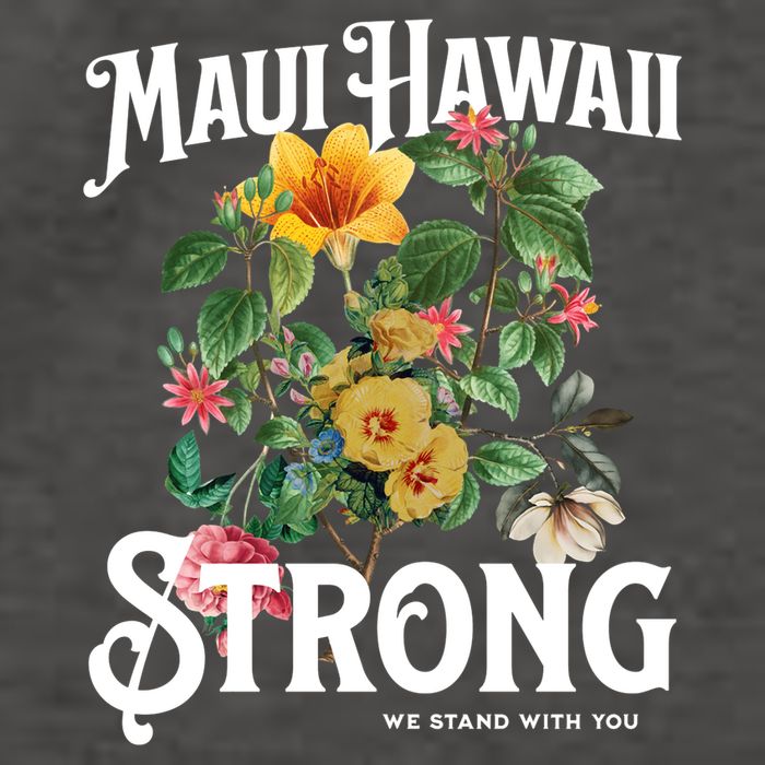Floral Maui Hawaii Strong We Stand With Maui Vector Backpack