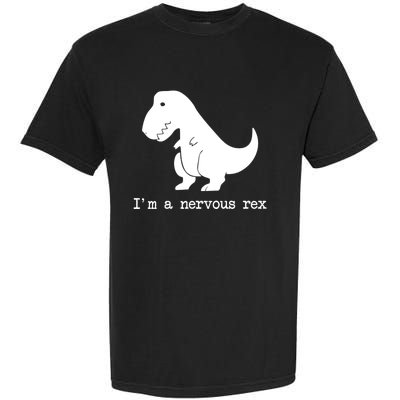 Funny Mental Health Awareness Trex Dinosaur With Anxiety Garment-Dyed Heavyweight T-Shirt