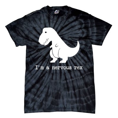 Funny Mental Health Awareness Trex Dinosaur With Anxiety Tie-Dye T-Shirt