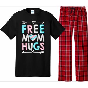 Free Mom Hugs Lgbt Pride Parades Rainbow Flag Gift Pajama Set