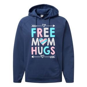 Free Mom Hugs Lgbt Pride Parades Rainbow Flag Gift Performance Fleece Hoodie