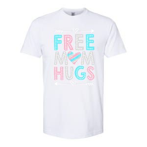 Free Mom Hugs Lgbt Pride Parades Rainbow Flag Gift Softstyle CVC T-Shirt