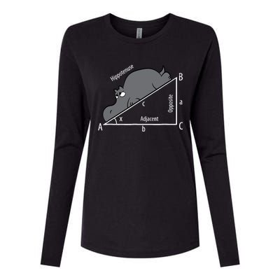 Funny Math Humor Hippotenuse Hypotenuse Funny Womens Cotton Relaxed Long Sleeve T-Shirt