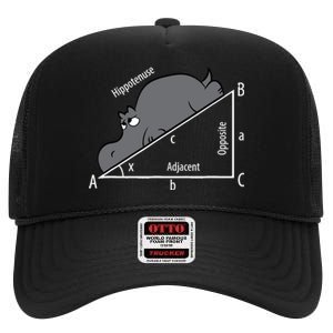 Funny Math Humor Hippotenuse Hypotenuse Funny High Crown Mesh Back Trucker Hat