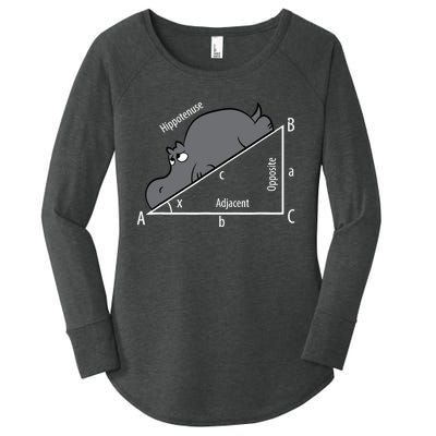 Funny Math Humor Hippotenuse Hypotenuse Funny Women's Perfect Tri Tunic Long Sleeve Shirt