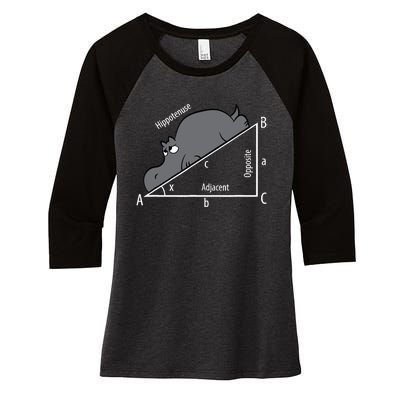 Funny Math Humor Hippotenuse Hypotenuse Funny Women's Tri-Blend 3/4-Sleeve Raglan Shirt