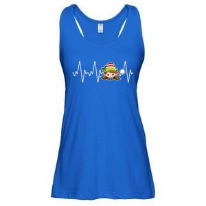 Family Matching Heartbeat Nurse Elf Holiday Christmas Gift Ladies Essential Flowy Tank