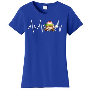 Family Matching Heartbeat Nurse Elf Holiday Christmas Gift Women's T-Shirt