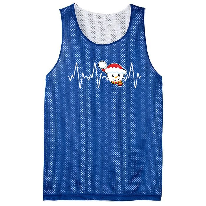 Family Matching Heartbeat Nurse Snow Holiday Christmas Great Gift Mesh Reversible Basketball Jersey Tank