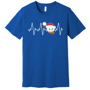 Family Matching Heartbeat Nurse Snow Holiday Christmas Great Gift Premium T-Shirt