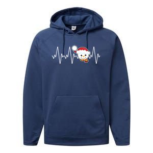 Family Matching Heartbeat Nurse Snow Holiday Christmas Great Gift Performance Fleece Hoodie