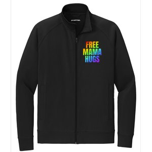 Free Mama Hugs Lgbt Pride Month Colorful Rainbow Lgbtq Mom Gift Stretch Full-Zip Cadet Jacket