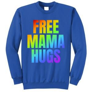 Free Mama Hugs Lgbt Pride Month Colorful Rainbow Lgbtq Mom Gift Sweatshirt