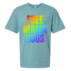 Free Mama Hugs Lgbt Pride Month Colorful Rainbow Lgbtq Mom Gift Sueded Cloud Jersey T-Shirt