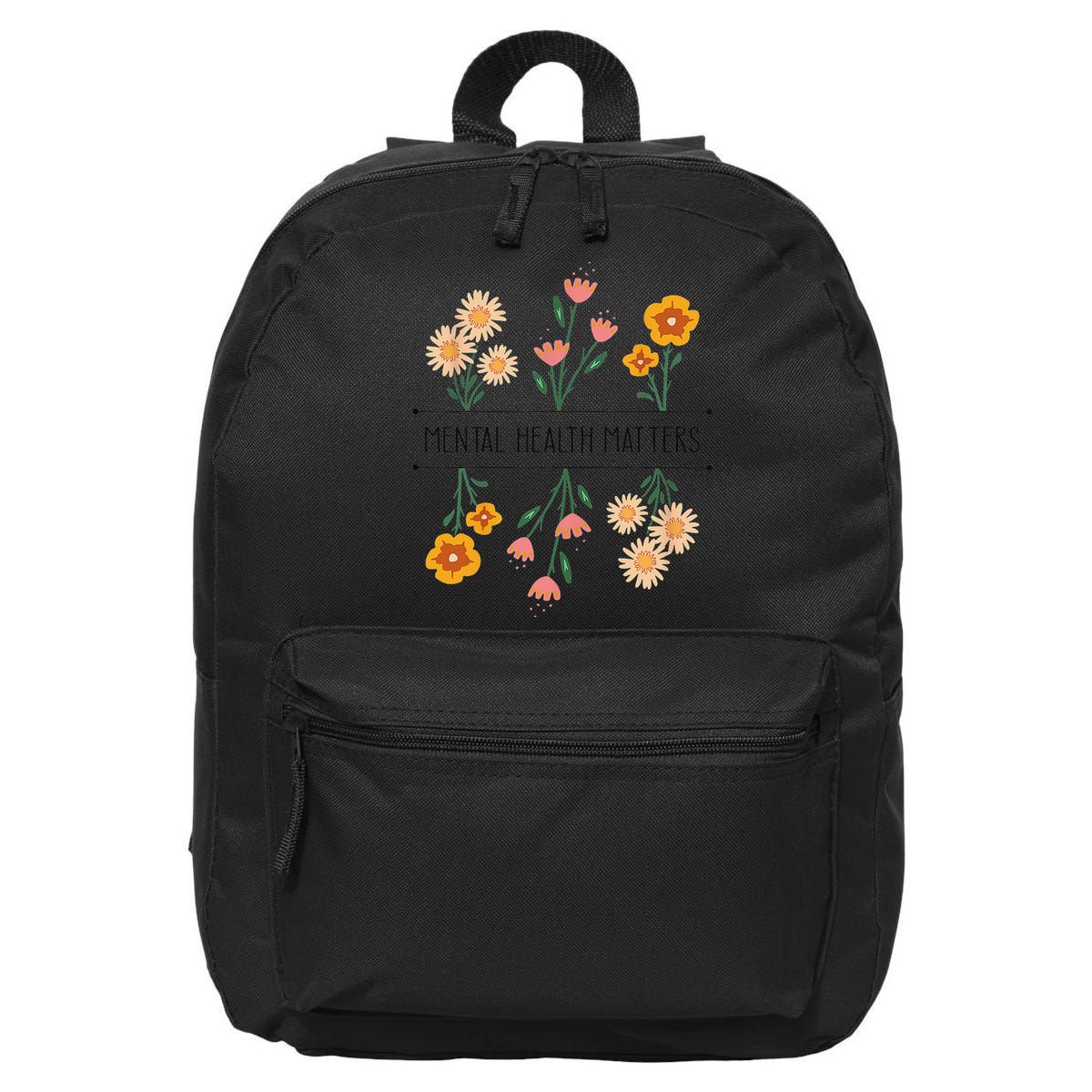 Floral Mental Health Adult and  Mental Health Awareness   16 in Basic Backpack