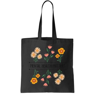 Floral Mental Health Adult and  Mental Health Awareness   Bag