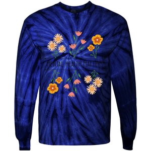 Floral Mental Health Adult and  Mental Health Awareness   Tie-Dye Long Sleeve Shirt