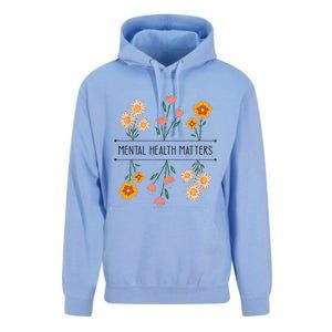 Floral Mental Health Adult and  Mental Health Awareness   Unisex Surf Hoodie