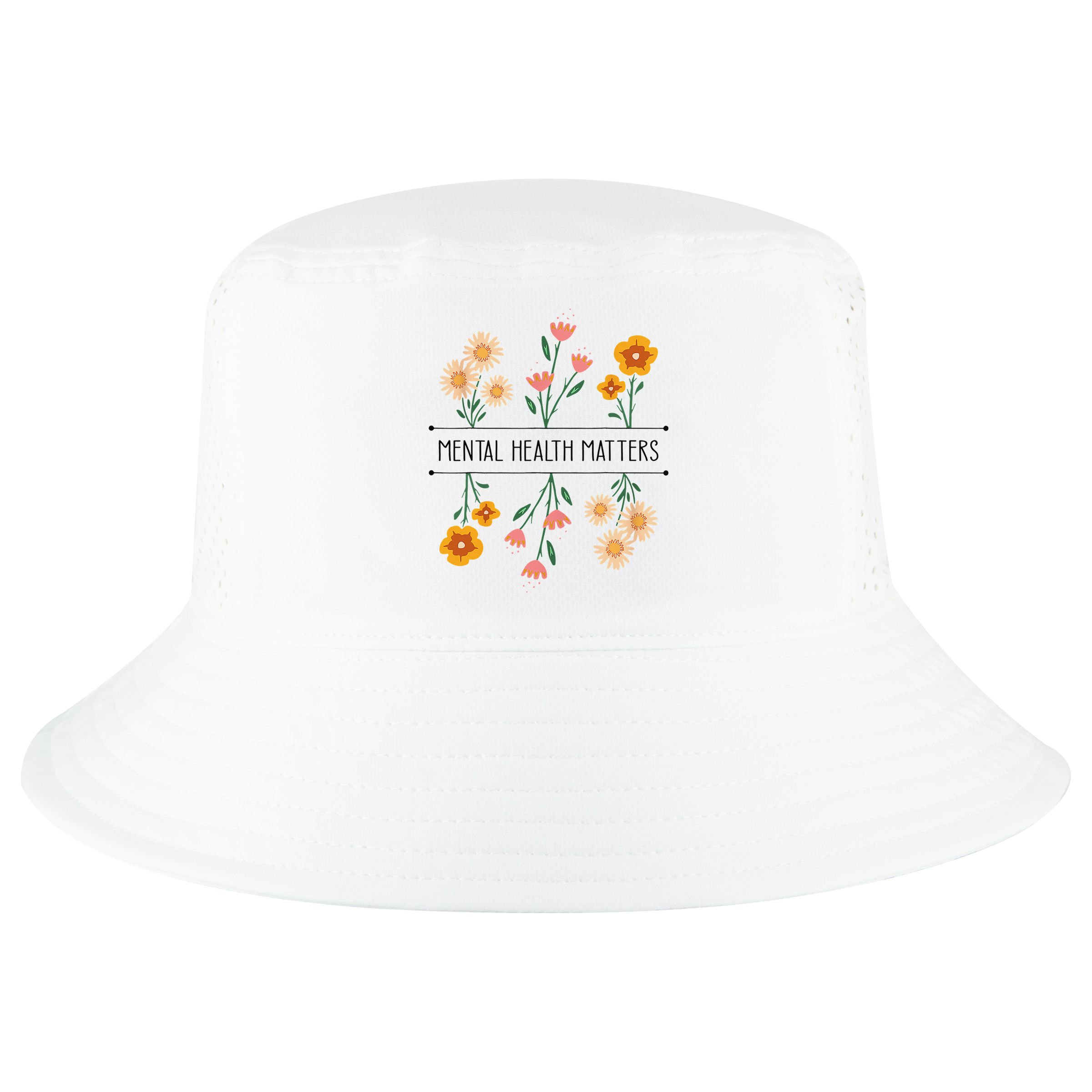 Floral Mental Health Adult and  Mental Health Awareness   Cool Comfort Performance Bucket Hat