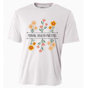 Floral Mental Health Adult and  Mental Health Awareness   Cooling Performance Crew T-Shirt