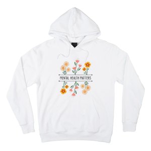 Floral Mental Health Adult and  Mental Health Awareness   Hoodie