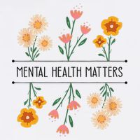 Floral Mental Health Adult and  Mental Health Awareness   Baby Bodysuit