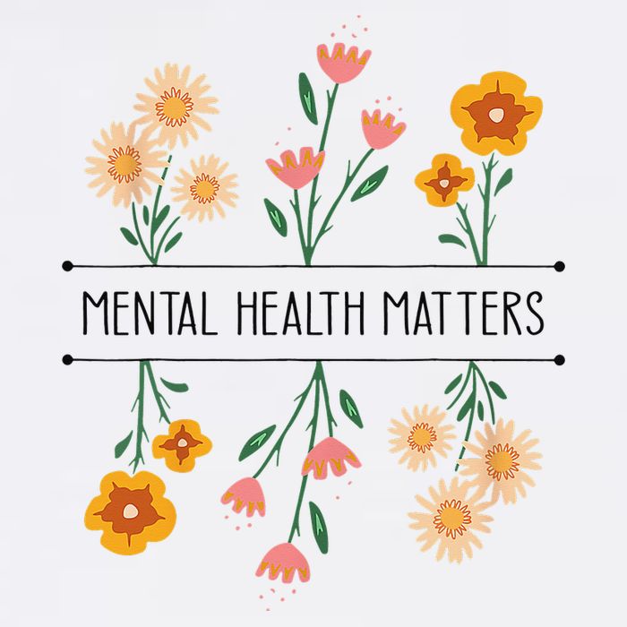 Floral Mental Health Adult and  Mental Health Awareness   Baby Bodysuit