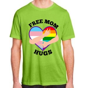 Free Mom Hugs Rainbow And Flag Heart Pride Lgbtq Great Gift Adult ChromaSoft Performance T-Shirt